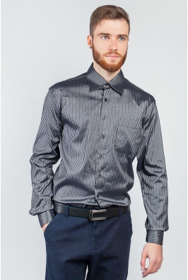 Рубашка серая мужская KS-138