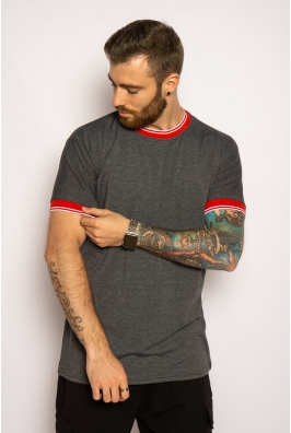 Футболка с полосками на вырезе 85F0330