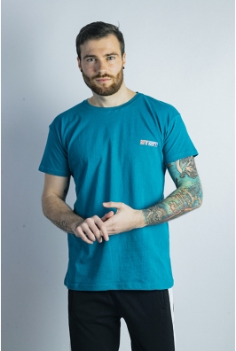 Футболка мужская бирюзовая 85F576-2 батал