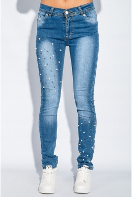 Джинсы женские стильный декор 417F002-1 Джинсы женские стильный декор 417F002-1