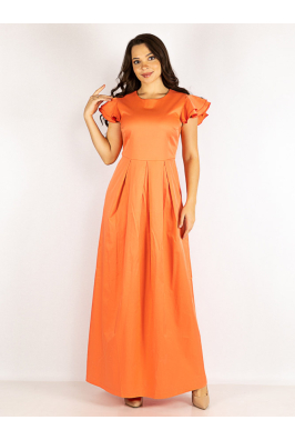 Платье персиковое 265P9701