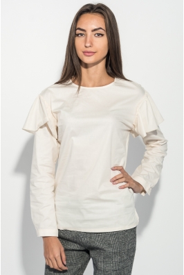 Блузка женская с оборкой на плечах, рукав длинный 64PD275 Блузка женская с оборкой на плечах, рукав длинный 64PD275