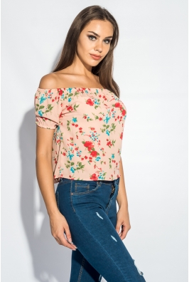 Блуза женская с резинкой на плечах 266F011-1