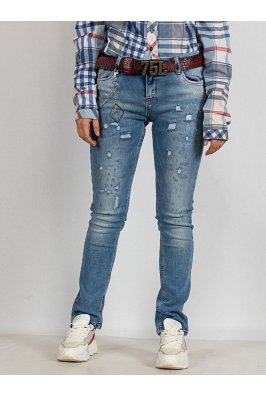 Джинсы женские голубые 261P005