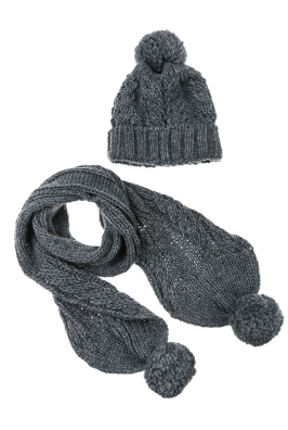 Комплект детский шапка и шарф в пыльном оттенке 65P13-002 junior