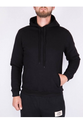 Худи мужское черное 226P102 на флисе