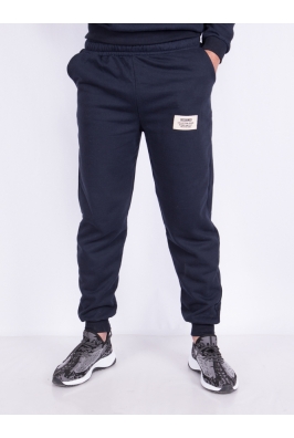 Брюки спортивные мужские 85F563-12 темно-синие на флисе