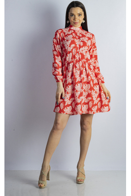 Платье цвет коралловый 632F025-3