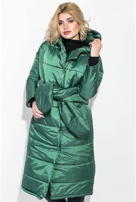 Пальто женское на синтепоне, с широким поясом 72PD215 Пальто женское на синтепоне, с широким поясом 72PD215