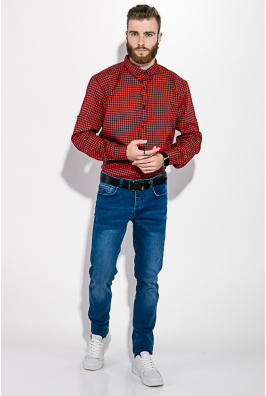 Рубашка мужская в клетку  511F007