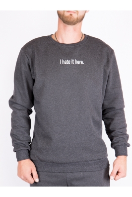 Свитшот мужской темно-серый 85F657-2 на флисе