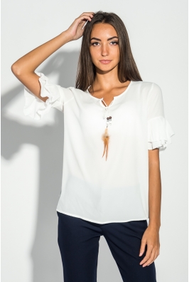 Блузка женская с перьями 419F004