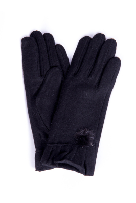 Перчатки женские черные 11P446