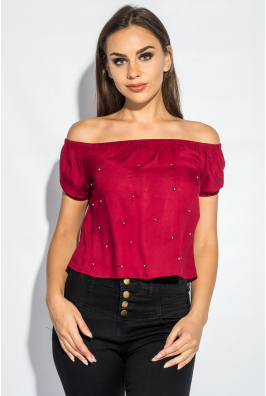 Блуза женская со спущенными плечами 266F011