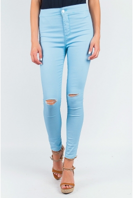 Брюки женские летние рваные №282F003