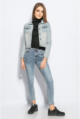 Куртка женская джинсовая укороченная 905K001