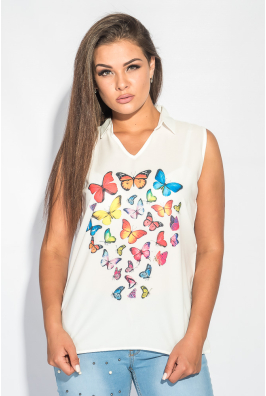 Блузка женская с бабочками 459F001-2