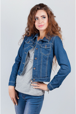 Куртка классическая джинсовая женская 406K001