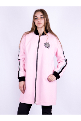 Пальто женское розовое 130P006