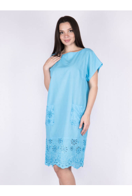 Платье голубое 265P1135-1