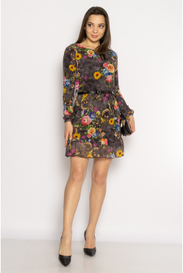 Платье с цветочным принтом 640F009