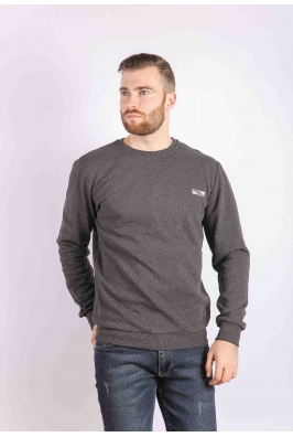 Свитшот мужской темно-серый 85F543-5 на тонком флисе