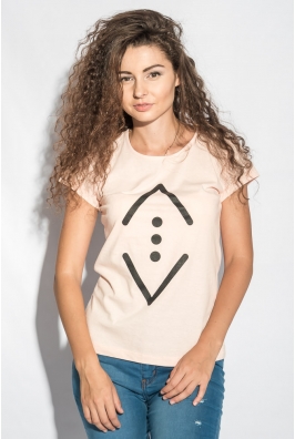 Футболка женская с геометрическим принтом 211F028-2