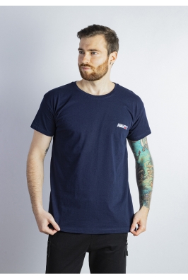 Футболка мужская батал 85F574-4 темно-синяя