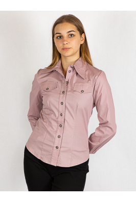 Рубашка женская пудровая 257P152