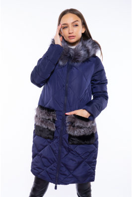 Женская куртка с мехом на карманах 120PSKL2089