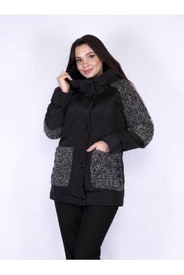 Пальто женское черное 130P014-2