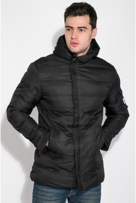 Куртка мужская с нашивкой и капюшоном 183V001