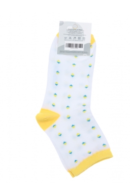 Носки мужские бело-желтые 11P513-11