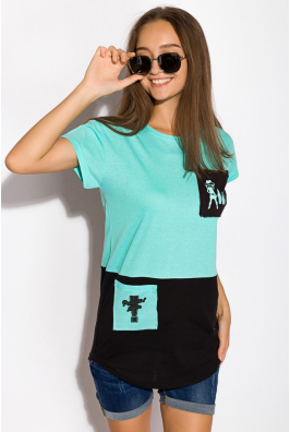 Футболка женская с кармашками 317F076