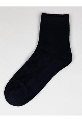 Носки бесшовные с двойной пяткой 230PM-17-3 темно-синие