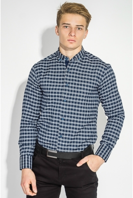 Рубашка мужская теплая, в клетку 50PD0041-4 Рубашка мужская теплая, в клетку 50PD0041-4
