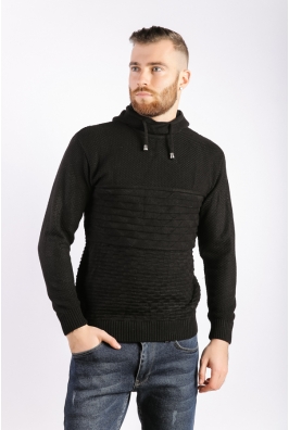 Свитер черный мужской 85F516-2