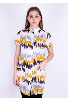 Туника белао-коричневая 265P8396