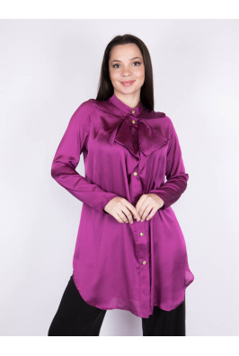 Платье-блуза сливовая 265P8331-3