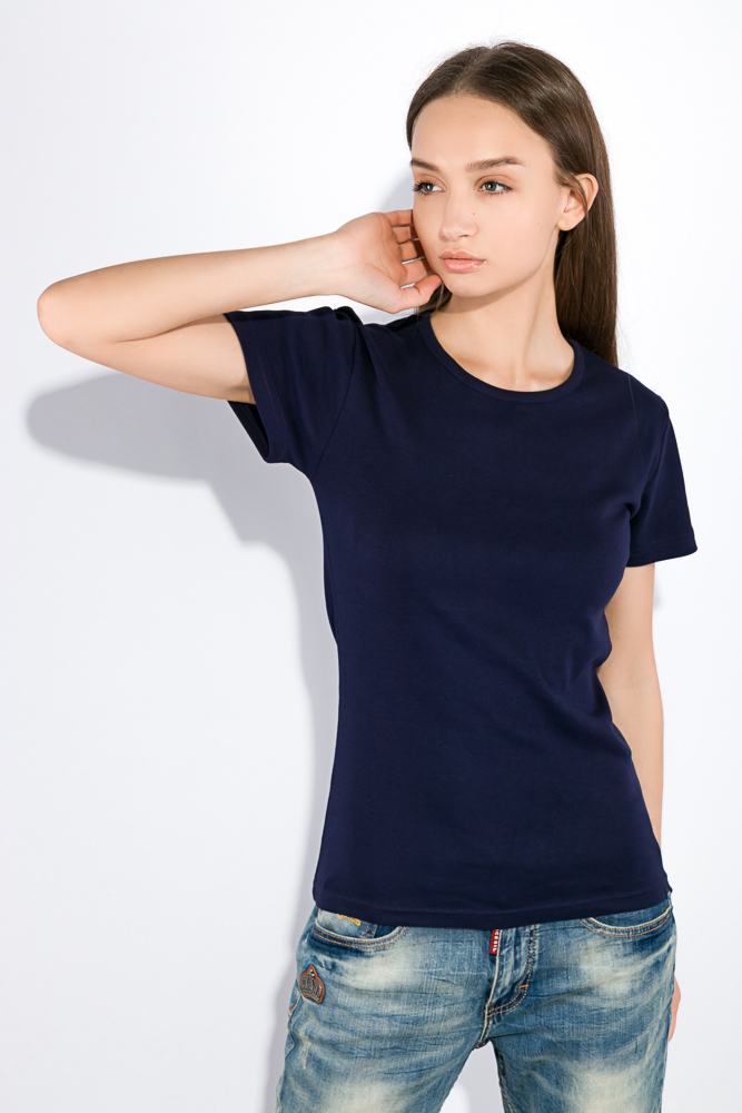 футболка женская темно-синий цвет