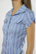 Женская рубашка в полоску 118P382 сине-белый