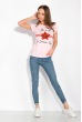Принтованная женская футболка 147P016-12 розовый