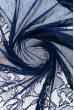 Шарф женский легкий, кружевной, с бахромой 73PD004 темно-синий