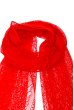 Шарф женский легкий, кружевной, с бахромой 73PD004 красный