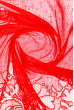 Шарф женский легкий, кружевной, с бахромой 73PD004 красный