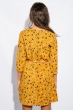 Платье женское цветочное с ремешком 969K002 горчичный Платье женское цветочное с ремешком 969K002 горчичный