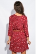 Платье женское цветочное с ремешком 969K002 вишневый Платье женское цветочное с ремешком 969K002 вишневый