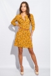 Платье женское цветочное с ремешком 969K002 горчичный Платье женское цветочное с ремешком 969K002 горчичный