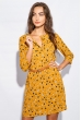 Платье женское цветочное с ремешком 969K002 горчичный Платье женское цветочное с ремешком 969K002 горчичный