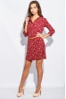 Платье женское цветочное с ремешком 969K002 вишневый Платье женское цветочное с ремешком 969K002 вишневый